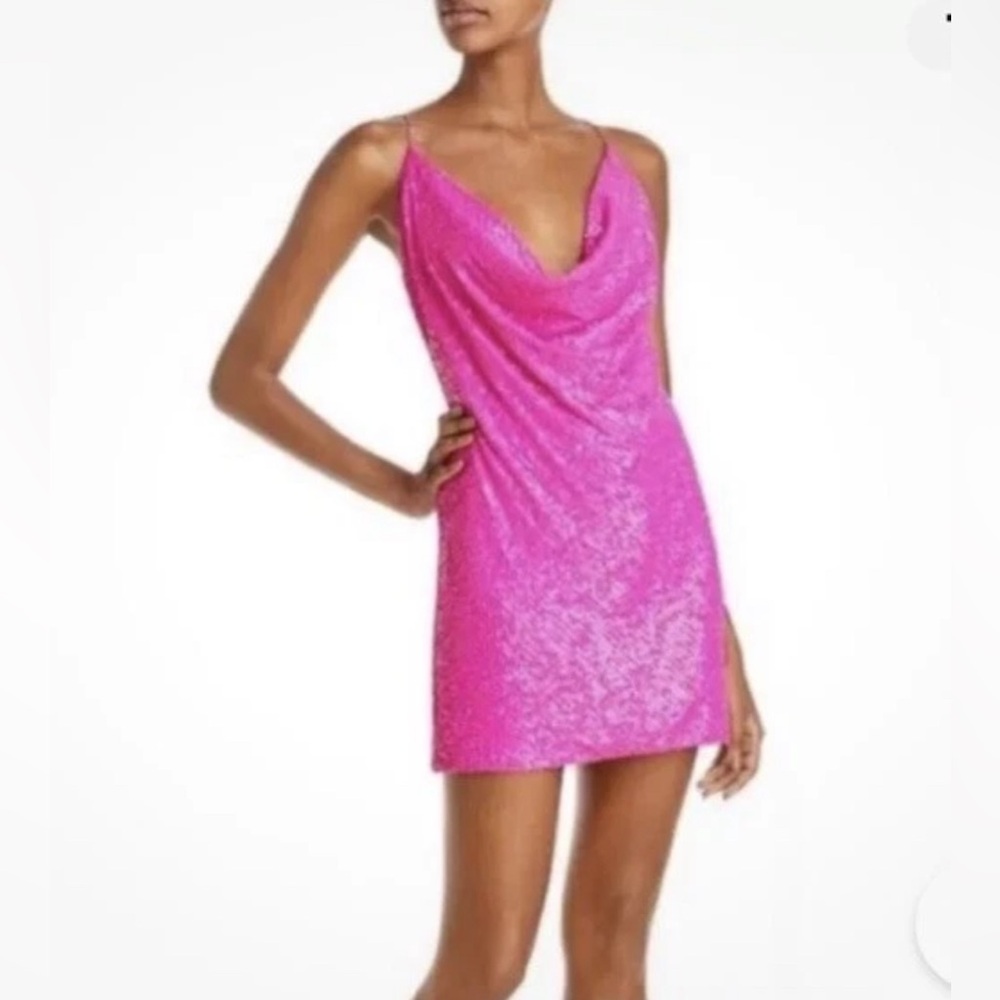 Jay Godfrey Baldwin Pink Sequin Mini Dress NWT